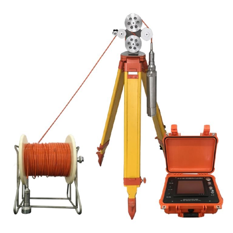 Intelligent HD 3D Borehole Camera Inspection System, complete well logging camera set with tripod, winch cable reel & data control host for borehole inner wall visual detection