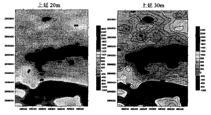 High-precision magnetic survey contour plane map