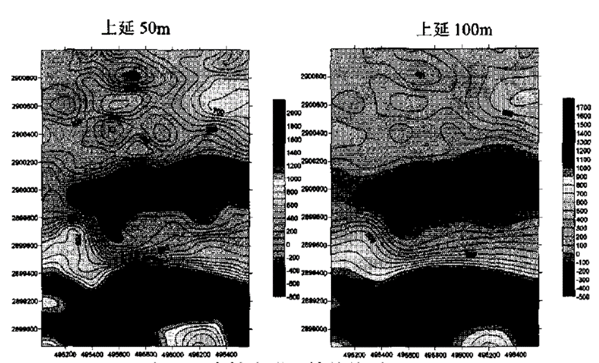 High-precision magnetic survey contour plane map