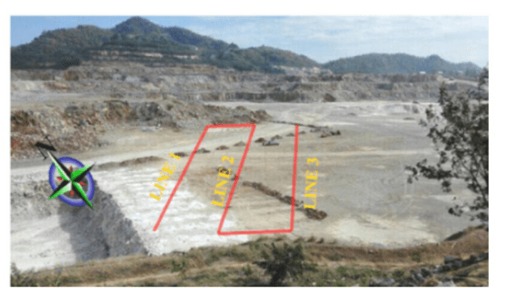 Topography of survey area