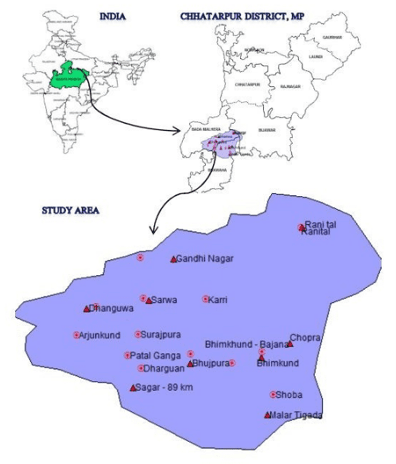 The location map of study area