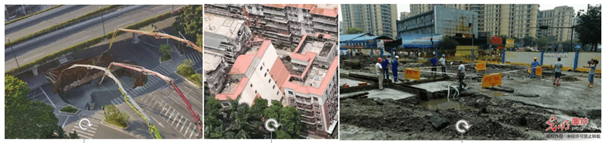 Subway and road collapses occur frequently,