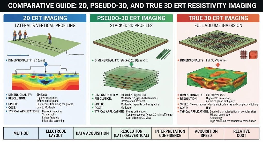 2D vs 3D ERT performance comparison chart