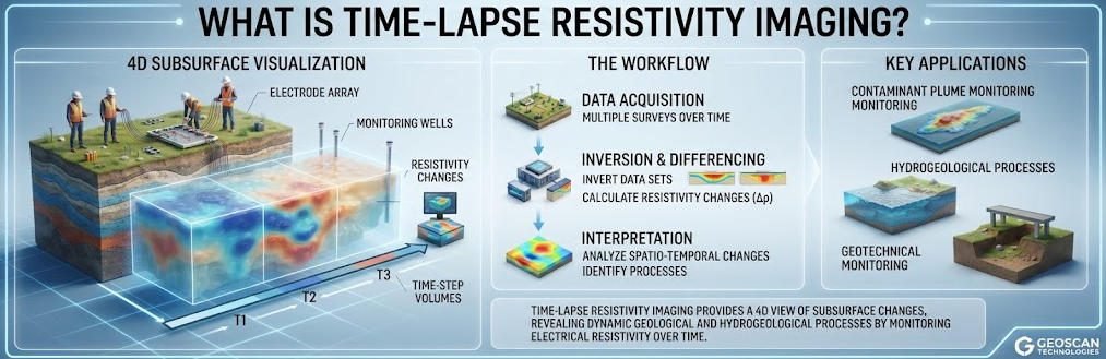 Resistivity vs Conductivity Geophysical Survey Infographic.