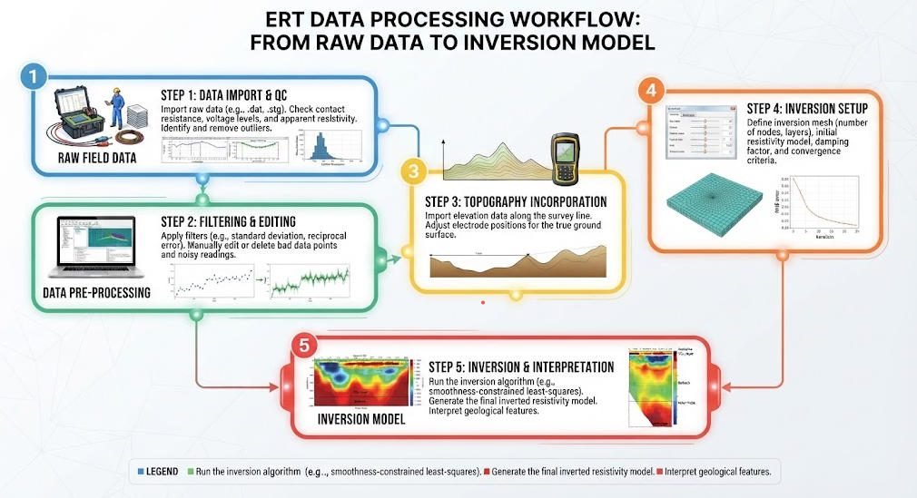 ERT data processing workflow