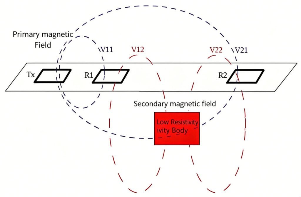 Portable D+EM Electromagnetic System Schematic Diagram