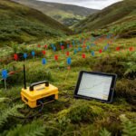 Geophysical survey team deploying SSIP spread spectrum IP equipment