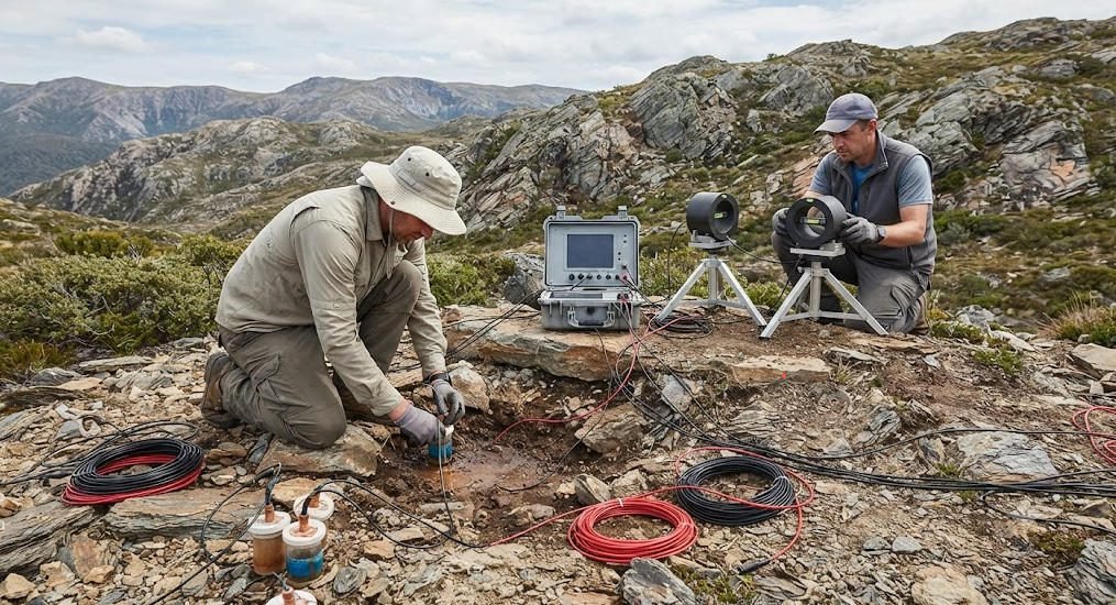 AMT MT System field deployment for metallic ore exploration in mountainous terrain