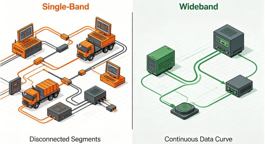 A split-screen comparison infographic.