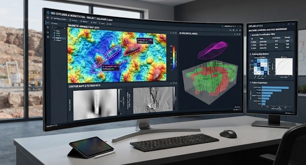 AI-assisted magnetic anomaly detection and geophysical interpretation