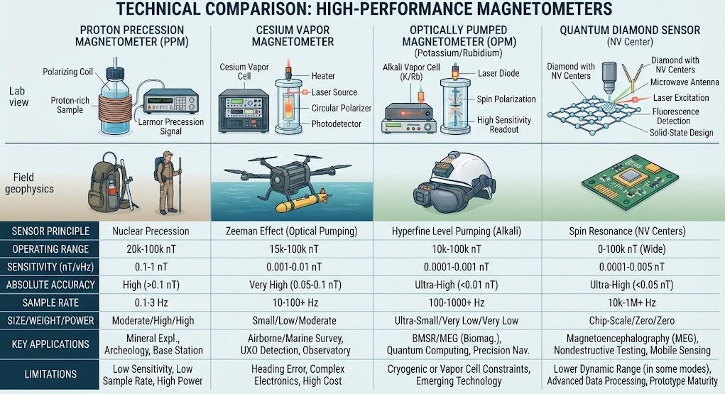 Next-generation magnetometer and quantum magnetic sensor technologies