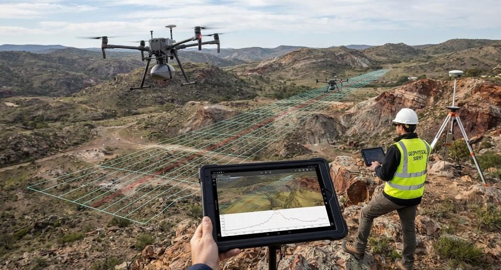UAV magnetic survey for mineral exploration